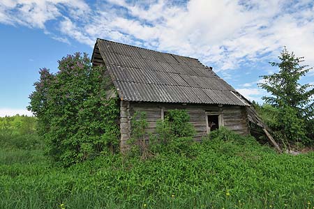 Деревня Гущино и озеро Бросно